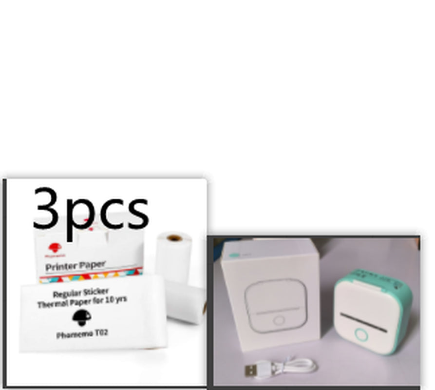 Portable Mini Thermal Label Printer Home Photo Printer Student Wrong Question Printer Bluetooth-Compatible Mini Label Printer Price Tag