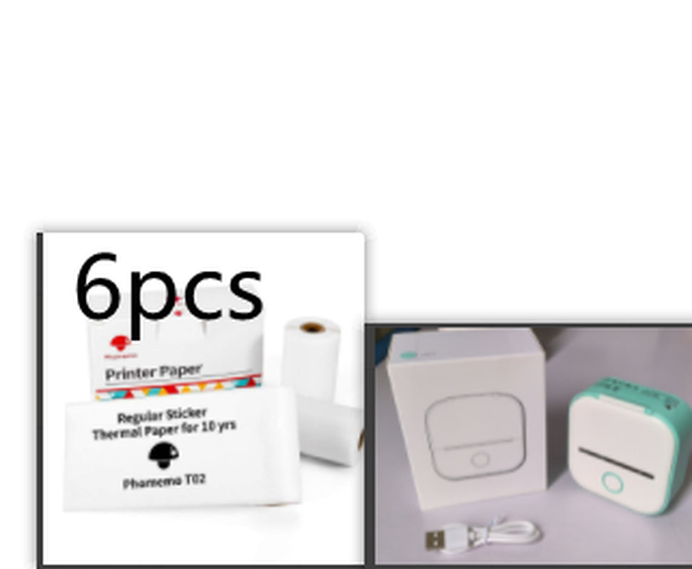 Portable Mini Thermal Label Printer Home Photo Printer Student Wrong Question Printer Bluetooth-Compatible Mini Label Printer Price Tag