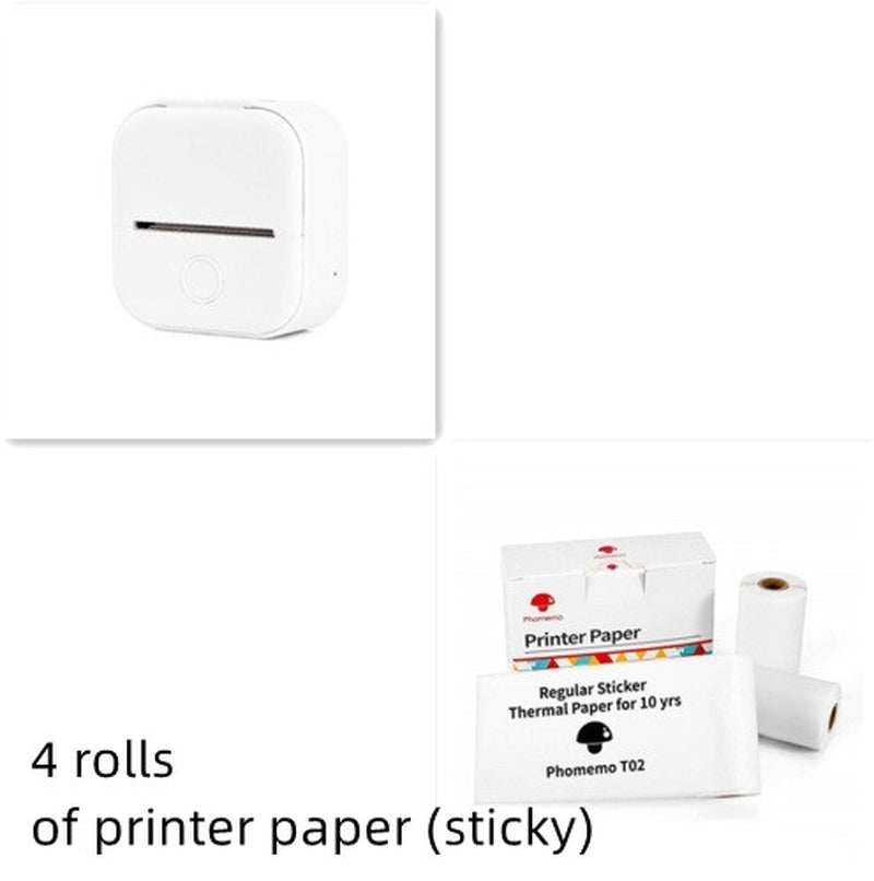 Portable Mini Thermal Label Printer Home Photo Printer Student Wrong Question Printer Bluetooth-Compatible Mini Label Printer Price Tag