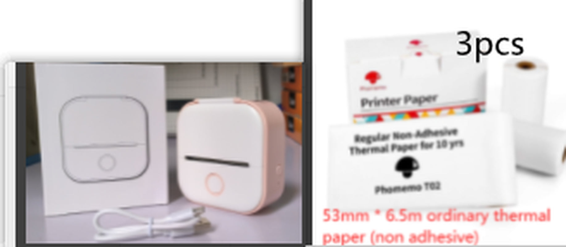 Portable Mini Thermal Label Printer Home Photo Printer Student Wrong Question Printer Bluetooth-Compatible Mini Label Printer Price Tag